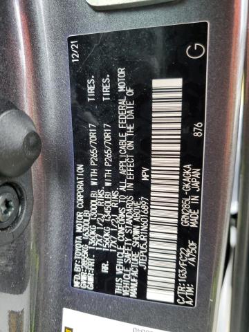 JTEPU5JR1N6016897 - 2022 TOYOTA 4RUNNER SR5/SR5 PREMIUM 黑色 照片 12