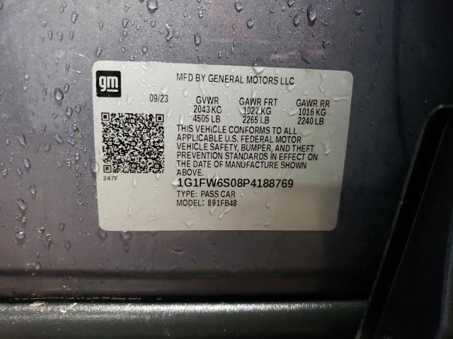 1G1FW6S08P4188769 - 2023 CHEVROLET BOLT EV 1LT GRAY photo 12