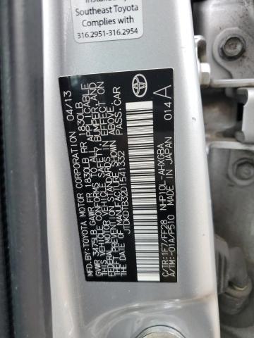 JTDKDTB32D1541332 - 2013 TOYOTA PRIUS C SILVER photo 13