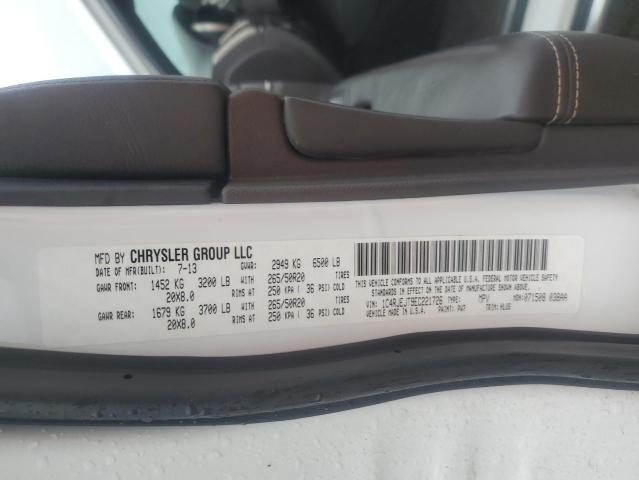 1C4RJEJT9EC221726 - 2014 JEEP GRAND CHER SUMMIT 白色 照片 13