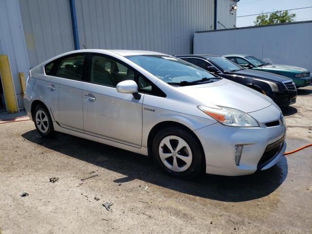 JTDKN3DU7D0349736 - 2013 TOYOTA PRIUS SILVER photo 4