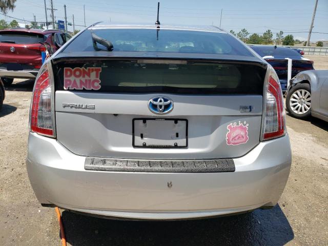 JTDKN3DU7D0349736 - 2013 TOYOTA PRIUS SILVER photo 6