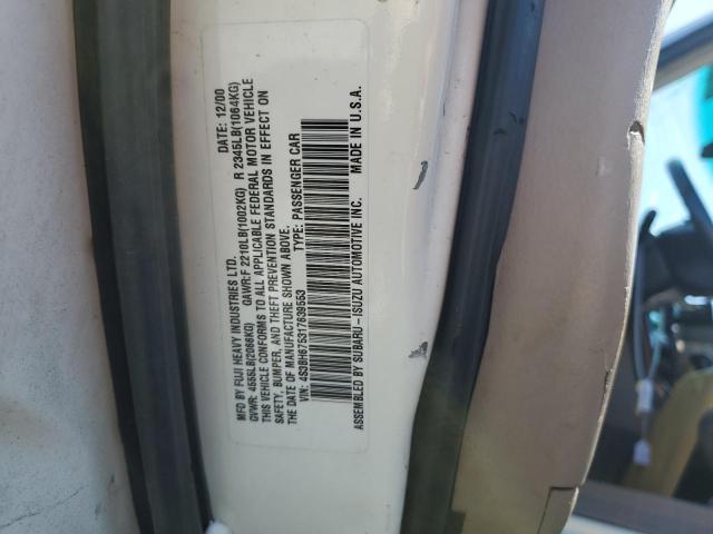 4S3BH675317639553 - 2001 SUBARU LEGACY OUTBACK AWP 白色 照片 12