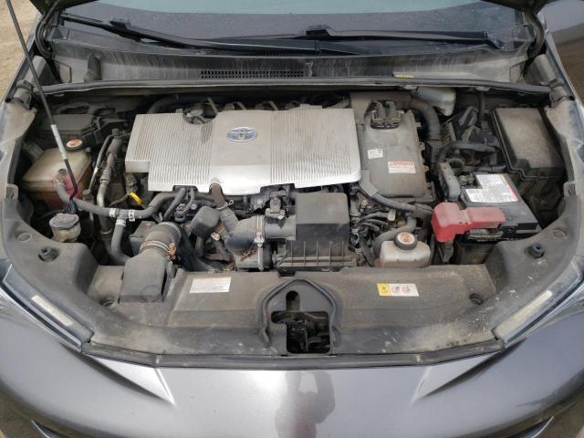 JTDKBRFU8H3036644 - 2017 TOYOTA PRIUS GRAY photo 11