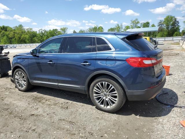 2LMPJ6LR2HBL16356 - 2017 LINCOLN MKX RESERVE BLUE photo 2