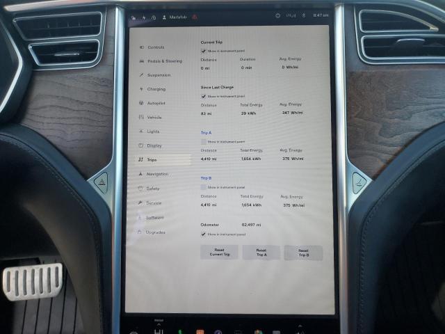 5YJSA1E44HF200142 - 2017 TESLA MODEL S შავი ფოტო 9