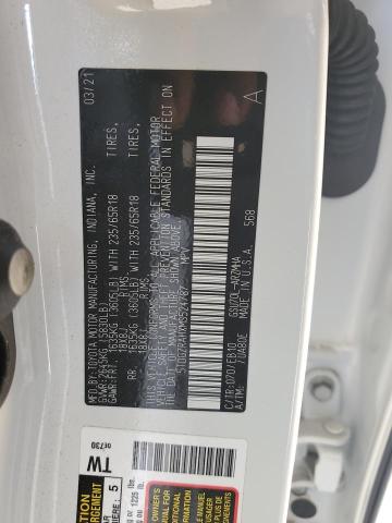 5TDGZRAHXMS524787 - 2021 TOYOTA HIGHLANDER XLE 白色 照片 12