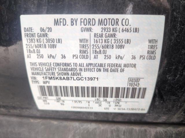 1FM5K8AB7LGC13971 - 2020 FORD EXPLORER POLICE INTERCEPTOR 双色 照片 13