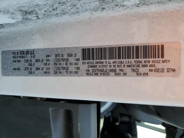 3C6TRVNG5JE134668 - 2018 RAM PROMASTER 1500 STANDARD WHITE photo 12