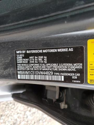 WBAVM1C51DVW44829 - 2013 BMW X1 SDRIVE28I GRAY photo 13