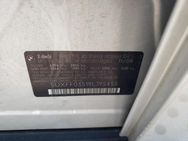 5UXFF03519LJ95455 - 2009 BMW X5 XDRIVE35D SILVER photo 12