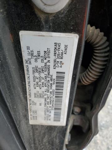 5TEGM92N41Z749353 - 2001 TOYOTA TACOMA DOUBLE CAB PRERUNNER BLACK photo 12