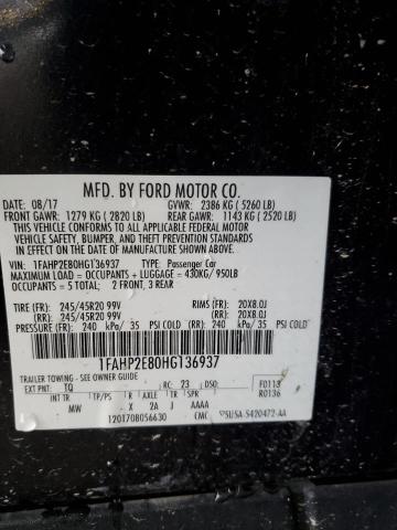 1FAHP2E80HG136937 - 2017 FORD TAURUS SEL GRAY photo 13