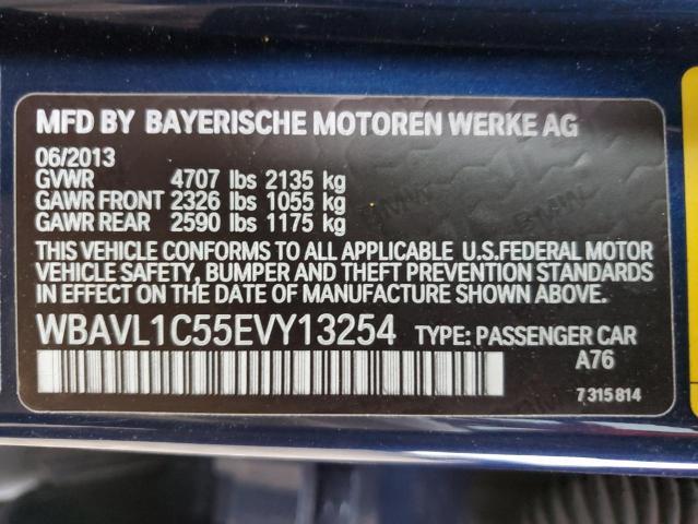WBAVL1C55EVY13254 - 2014 BMW X1 XDRIVE28I BLUE photo 13