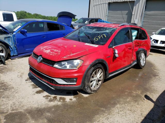 3VWH17AU4HM517981 - 2017 VOLKSWAGEN GOLF ALLTR S RED photo 1