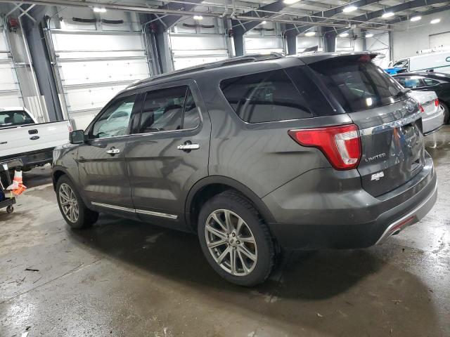 1FM5K8F81HGC70154 - 2017 FORD EXPLORER LIMITED GRAY photo 2