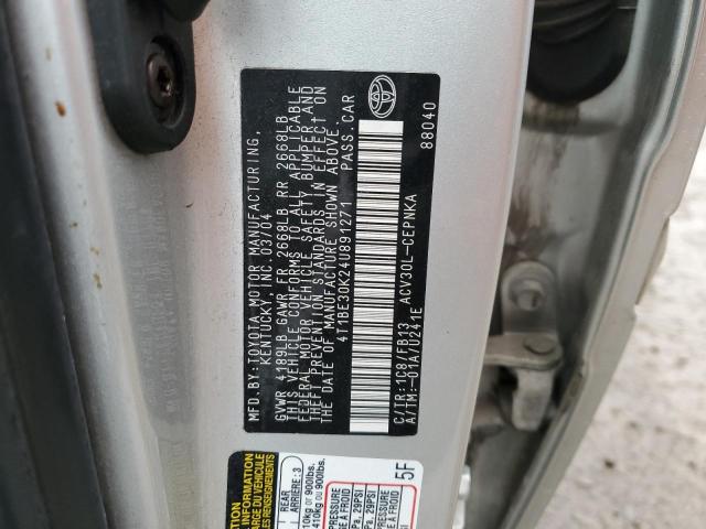 4T1BE30K24U891271 - 2004 TOYOTA CAMRY LE SILVER photo 13