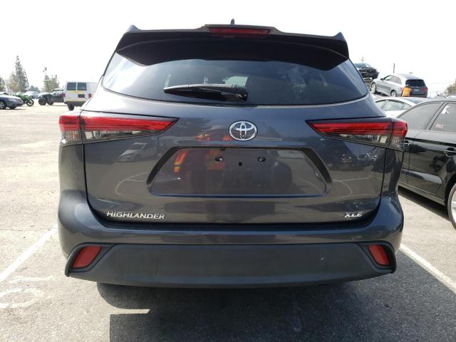 5TDHZRAH3LS504805 - 2020 TOYOTA HIGHLANDER XLE GRAY photo 6