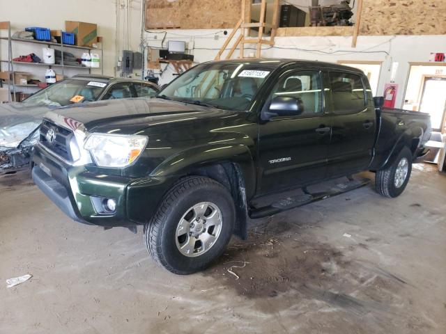 3TMMU4FN8EM067241 - 2014 TOYOTA TACOMA DOUBLE CAB LONG BED GREEN photo 1