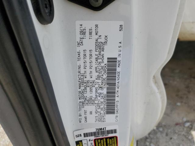 5TFTX4CNXFX049360 - 2015 TOYOTA TACOMA ACCESS CAB თეთრი ფოტო 12