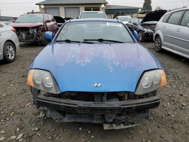 KMHHN65FX4U110178 - 2004 HYUNDAI TIBURON GT BLUE photo 5