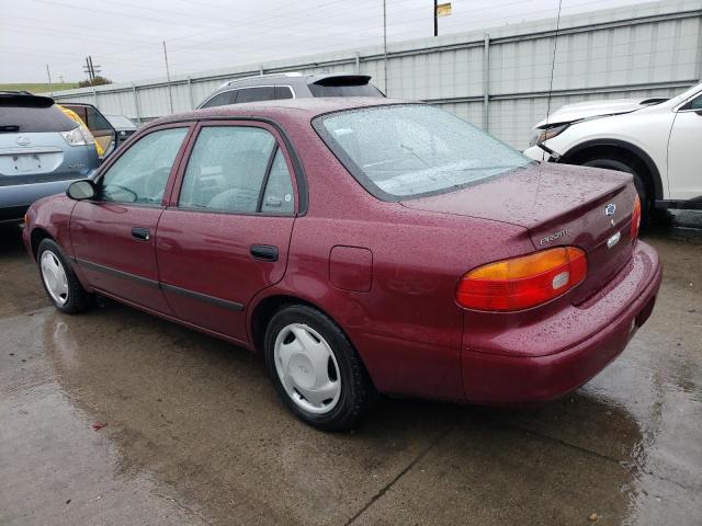 1Y1SK5287WZ416274 - 1998 CHEVROLET GEO PRIZM BASE BURGUNDY photo 2