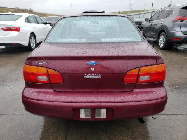 1Y1SK5287WZ416274 - 1998 CHEVROLET GEO PRIZM BASE BURGUNDY photo 6