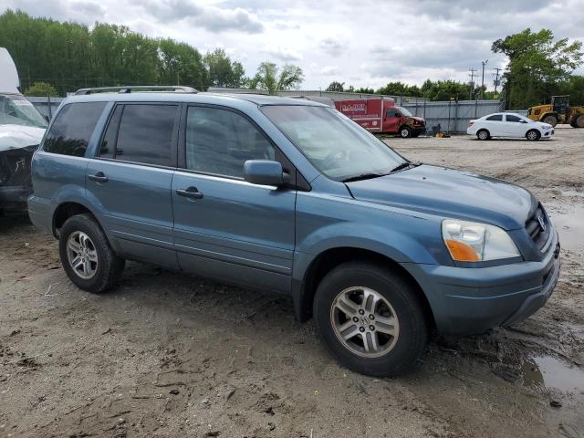 2HKYF18775H533496 - 2005 HONDA PILOT EXL BLUE photo 4