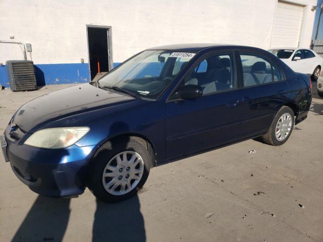 2HGES16594H566735 - 2004 HONDA CIVIC LX BLUE photo 1