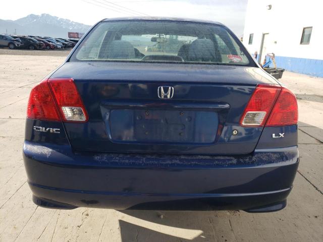 2HGES16594H566735 - 2004 HONDA CIVIC LX BLUE photo 6