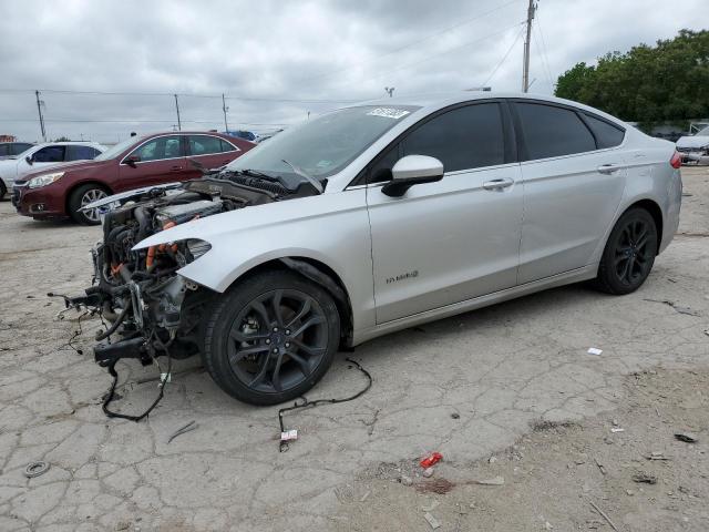 3FA6P0LU6JR260124 - 2018 FORD FUSION SE HYBRID SILVER photo 1