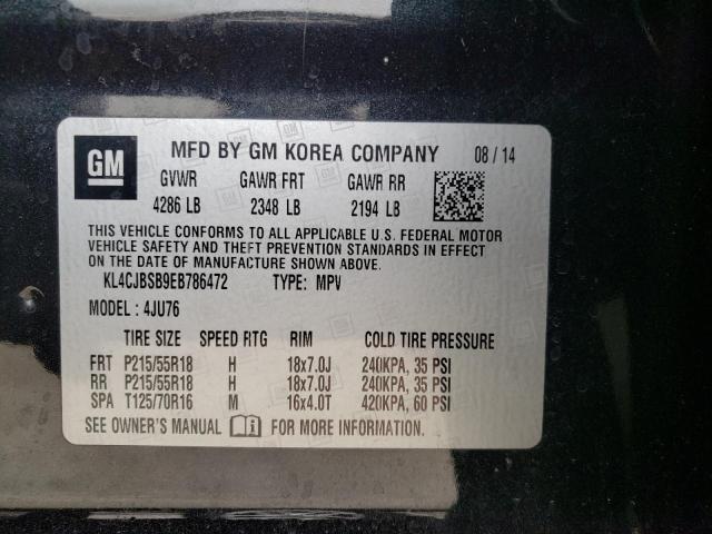 KL4CJBSB9EB786472 - 2014 BUICK ENCORE CONVENIENCE 黑色 照片 14