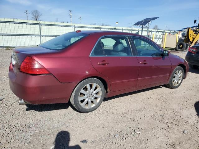 1HGCM66536A002398 - 2006 HONDA ACCORD EX RED photo 3