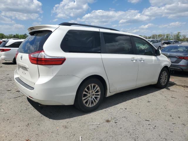 5TDYK3DC6FS635765 - 2015 TOYOTA SIENNA XLE WHITE photo 3