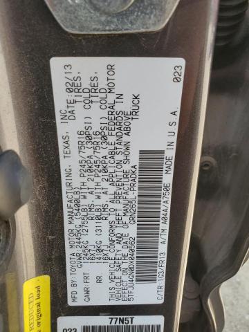 5TFJU4GN0DX040562 - 2013 TOYOTA TACOMA DOUBLE CAB PRERUNNER GRAY photo 12