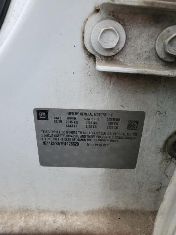 1G11C5SA7GF126628 - 2016 CHEVROLET MALIBU LIM LT 白色 照片 12