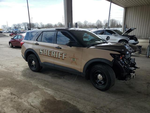 1FM5K8AW6MNA10716 - 2021 FORD EXPLORER POLICE INTERCEPTOR 棕色 照片 4