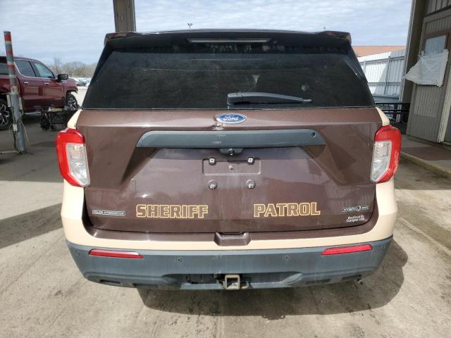 1FM5K8AW6MNA10716 - 2021 FORD EXPLORER POLICE INTERCEPTOR 棕色 照片 6