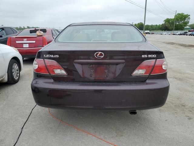 JTHBF30G125019506 - 2002 LEXUS ES 300 BURGUNDY photo 6