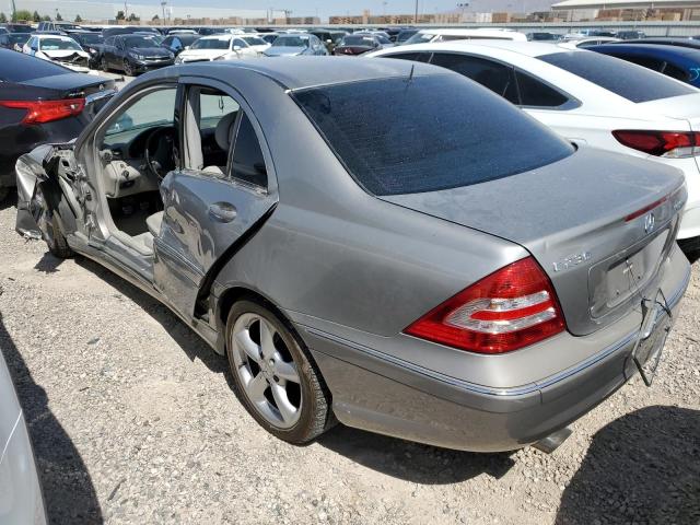 WDBRF40J55F685038 - 2005 MERCEDES-BENZ C 230K SPORT SEDAN GRAY photo 2