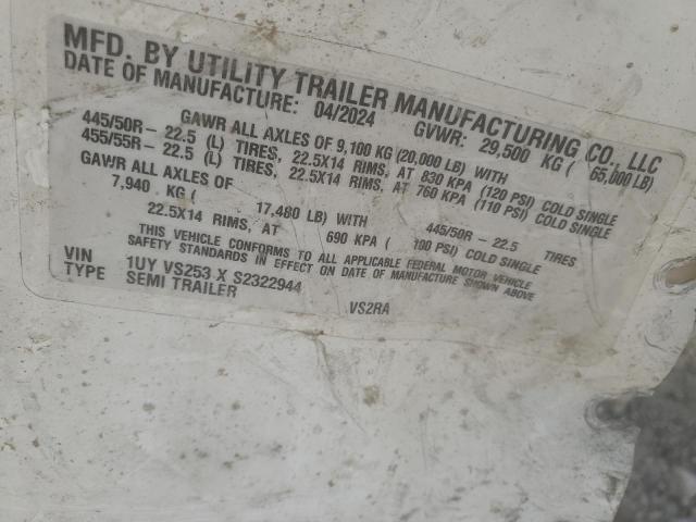 1UYVS253XS2322944 - 2025 UTILITY VS2RA WHITE photo 10