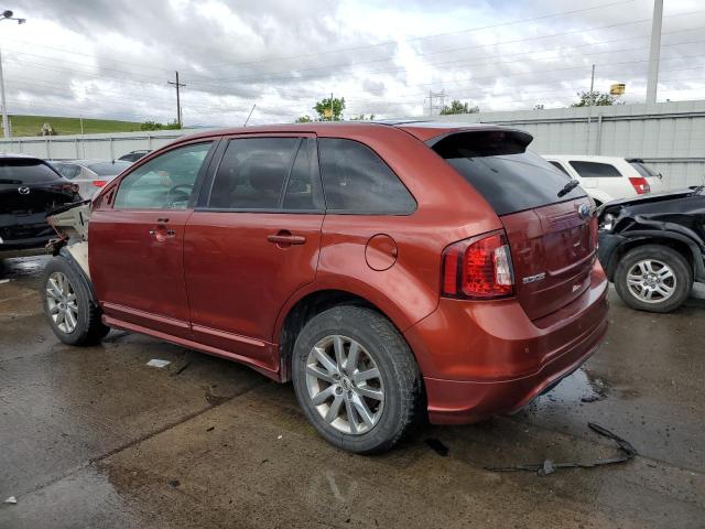 2FMDK4AK5EBA06378 - 2014 FORD EDGE SPORT MAROON photo 2