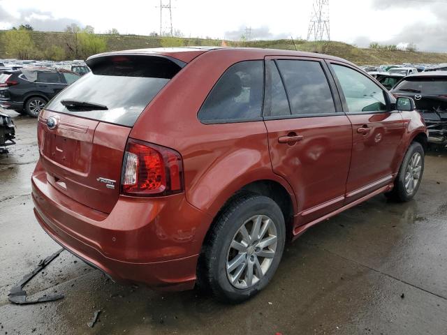 2FMDK4AK5EBA06378 - 2014 FORD EDGE SPORT MAROON photo 3