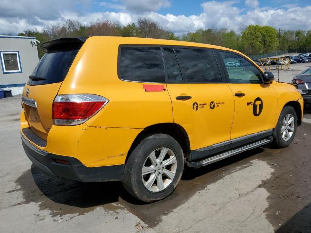 5TDBK3EH3CS174147 - 2012 TOYOTA HIGHLANDER BASE YELLOW photo 3