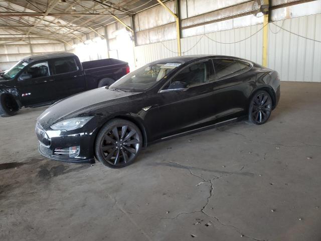 5YJSA1H11EFP42814 - 2014 TESLA MODEL S შავი ფოტო 1