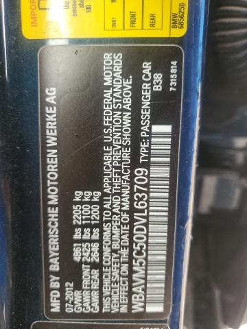 WBAVM5C50DVL63709 - 2013 BMW X1 XDRIVE35I BLUE photo 12