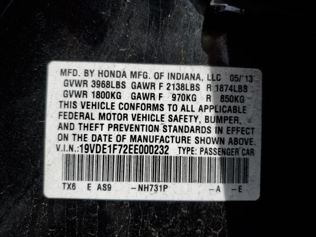 19VDE1F72EE000232 - 2014 ACURA ILX 20 TECH BLACK photo 13
