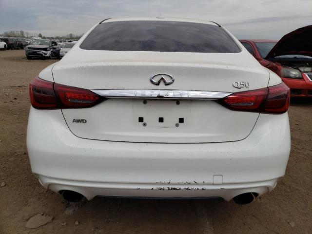 JN1EV7AR9JM444021 - 2018 INFINITI Q50 LUXE WHITE photo 6