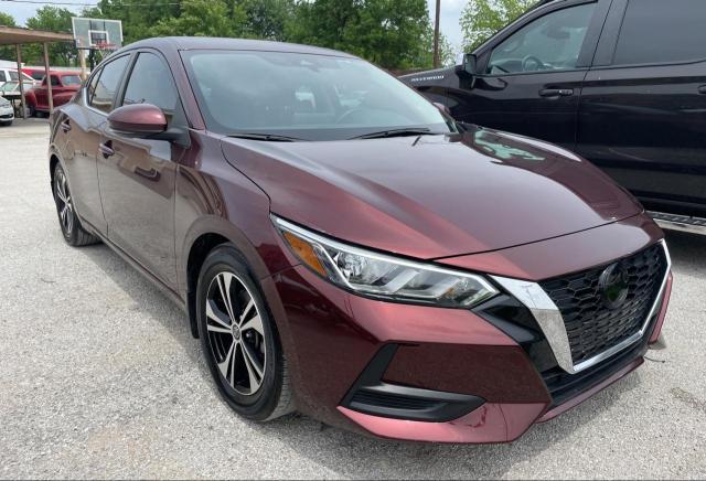 3N1AB8CV8LY304291 - 2020 NISSAN SENTRA SV MAROON photo 1