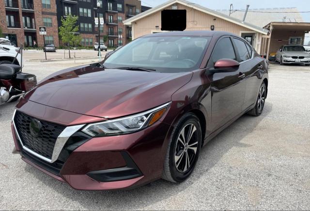 3N1AB8CV8LY304291 - 2020 NISSAN SENTRA SV MAROON photo 2